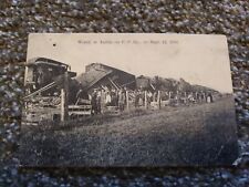 Vintage Postcard Photo Azilda Wreck Canadian Pacific Rwy. CP Rail 1906 picture