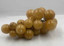 Vintage Italian Yellow Alabaster Carrera Marble Fruit MCM Grapes picture