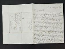 1847 antique STAMPLESS COVER LETTER st johnsbury vt FAIRBANKS from HOPKINS EMORY picture