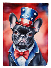 French Bulldog Patriotic USA American Flag Canvas House Size DAC5718CHF picture