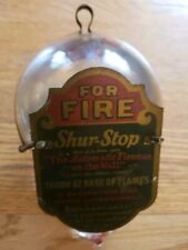 RARE antique Shur - Stop - Glass Fire Extinguisher w / Hanger - Intact  picture