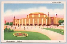 World Fair 1939 New York City NY Railroad Building Vintage Postcard picture