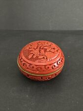 Vintage Chinese Iacquer ware Handmade carven flower Exquisite Box picture