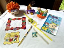 90s Rugrats LOT Chuckie Scrubby, Tommy Straw, Figurines, Magnets, Pencil, Gum picture
