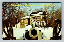 Valley Forge Washington's Headquarters Cannon Chrome Pennsylvania c1961 Postcard picture