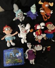 The Adventures of Rocky and Bullwinkle Lunch Box Vintage & 9 Stuffins Plush CVS picture