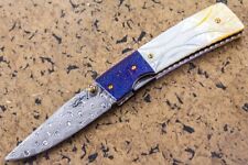 Suchat Jangtanong Custom Handmade Folding Knife Damascus *Free 1 pair of Handle* picture