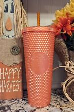Starbucks-Orange Studded Tumbler 2022 ‘Bling Pearlized’ Fall Halloween 24oz-NEW- picture