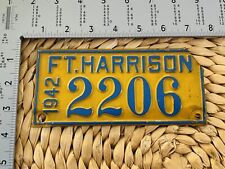 1942 Fort Harrison Indiana License Plate Topper Base Permit ALPCA WW2 Decor picture