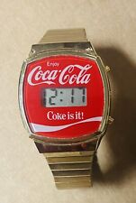 Vintage Coca-Cola, Coke Is It Digital Watch, New Battery, NOS, Pkd Away 37 Yrs picture