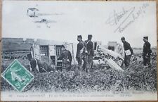 French Aviation 1914 WWI Postcard, Camp de Sissonne, Biplane Cannon Shells picture