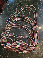 Antique Blown Glass Christmas Tree Garland RARE 31 FT Long Medium Beads picture