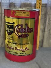 Brecht Candy Advertising Tin Denver, Co. Red & Gold picture