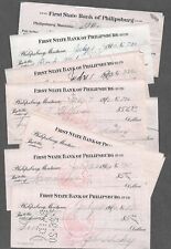 10 Philipsburg Montana Bank Checks 1911-1924 picture