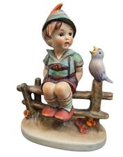 Goebel Hummel Figurine Wayside Harmony Boy Blue Bird Vtg W Germany picture