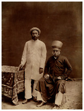 Francis Frith, India, Parsi Merchants from Bombay Vintage Albumen Print Print picture