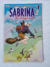 Sabrina the Teenage Witch #1 (VFNM) Archie 2019 signed Veronica & Andy Fish picture