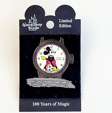 2001 Disney WDW Excl 100 Years of Magic Countdown Mickey Watch LE Numbered Pin picture