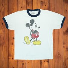 Vintage 80s Mickey Mouse Ringer T-Shirt Disney Size Large picture