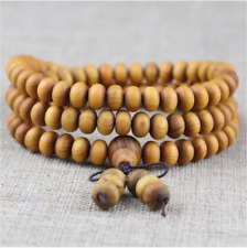 INNER PEACE ON YOUR TERMS Hand Cypress Wood Multilayer Malas Unisex 9mm Flat picture
