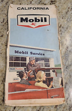 1965 MOBIL Gas Station Road Map CALIFORNIA Route 66 Los Angeles San Francisco picture