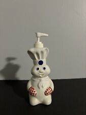 FS Pillsbury Doughboy CHEF w RED GINGHAM MITTS SOAP DISPENSER GLOVE Ceramic 2003 picture