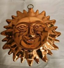 Vintage ODI Mold Wall Hanging Copper Aluminum Sun Face Wall Decor picture