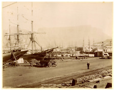 South Africa, Cape Town, The Docks, G.W.W. Vintage print, albumin print print   picture