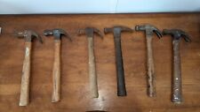 Antique Vintage TOOLS Claw Hammer LOT Of 6 Fine Woodworking, All Are Branded  picture