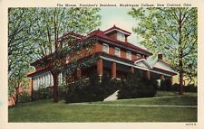 New Concord Ohio Postcard The Manse President Lives Muskingum College c 1950 OH1 picture