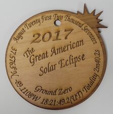 Christmas Ornament medallion. 2017 Great American Solar Eclipse picture