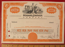 VINTAGE 100 SHARES HOJO HOWARD JOHNSON  COMPANY COMMON STOCK RARE  picture