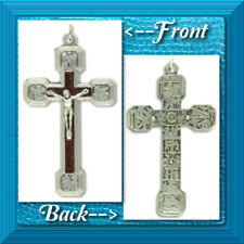 Stations of The Cross Crucifix Pendant Red 4 Evangelists 2 1/2