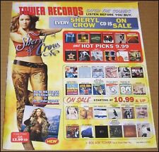 2002 Sheryl Crow Tower Records Music Print Ad 10 x 12 Advertisement C'mon, C'mon picture
