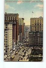 Old Vintage Postcard of Broadway Looking North from Chambers Street New York NY picture