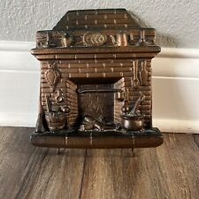 Early American Fireplace Hot Pad Holder Chalkware Wall Plaque picture