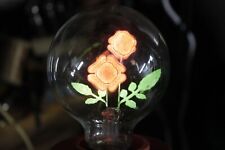 Vtg AEROLUX Style Figural Flowers Glowing Neon Light Lamp Lightbulb w Base picture