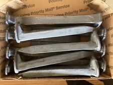 LOT OF TWELVE (12) NEW CARBON STEEL RAILROAD SPIKES NEVER USED KNIVES FORGING picture