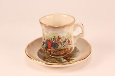 Vtg Palissy Petite England Royal Worcester Co Fox Hunt Scene Tea-Cup & Saucer picture