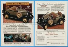 1995 Danbury Mint 1931 Ford Model A Deluxe Roadster Vintage Die-Cast PHOTO Ad picture