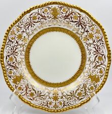 SUPERB COALPORT ANTIQUE 9in GILT GOLD ENCRUSTED LUNCH PLATE, z2699, XLNT COND picture