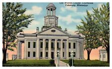 Vicksburg MS - Old Warren County Courthouse Linen Postcard Unposted picture