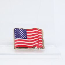 Vintage American Flag Pinbar USA Hat Lapel Pin Medium Size 1-3/4”  X  1-1/2” picture