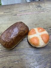 Lot of 2 Faux Breads Loaf Food Realistic Display Prop Rustic Bakery picture