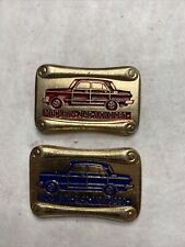VINTAGE OLD LOT 2 PIN BADGE RUSSIAN CAR MOSKVICH 1930-1980 picture