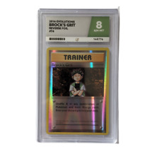 2016 Evolutions Brock's Grit 74/108 ACE 8 NM-MT Graded Pokemon Card picture