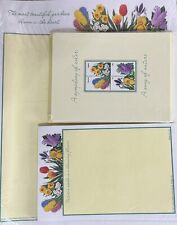 Vintage 1997 Garden Flowers USPS Bonus Pack Stationary Note Cards Set picture