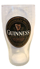 Guinness Extra Stout Black Label St James Gate Dublin 20 oz Pint Beer Glass picture