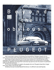 1991 Peugeot 405 Beyond The Obvious vintage Print Ad Car Advertisement picture