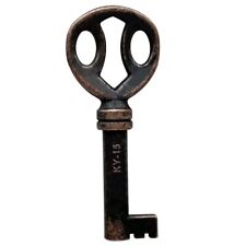 Haz·quls KY-15 Hollow Barrel Antique Skeleton Key for Many China Cabinets Dre... picture